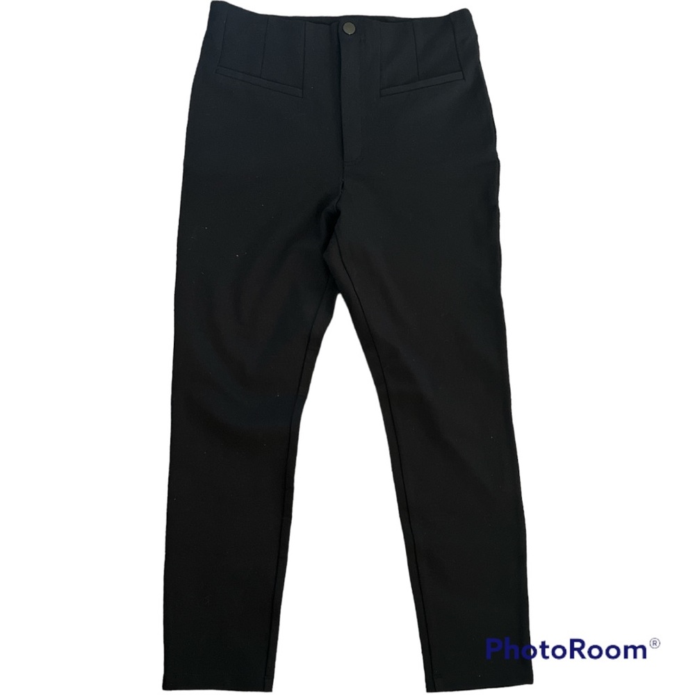 Free People Elena High Rise Black Scuba Skinny Pants Women 10 NWT Fall Essential